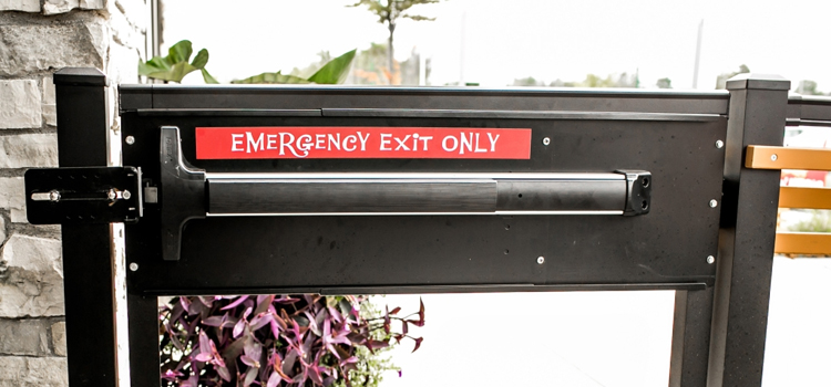 emergency push bar installation in Chico
